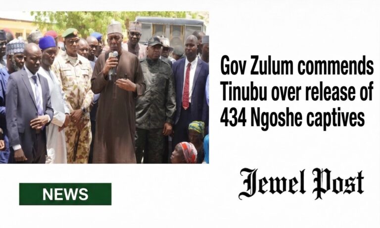Gov Zulum commends Tinubu over release of 434 Ngoshe captives Gov Zulum commends Tinubu over release of 434 Ngoshe captives
