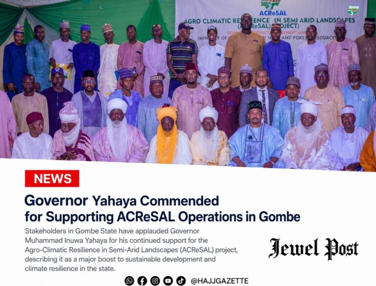 Governor Yahaya Commended for Supporting ACReSAL Operations in Gombe Governor Yahaya Commended for Supporting ACReSAL Operations in Gombe