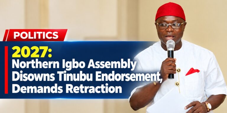 2027: Northern Igbo Assembly Disowns Tinubu Endorsement, Demands Retraction